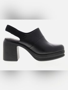 Camper Alice Black Leather Adjustable Strap Clog Size 37